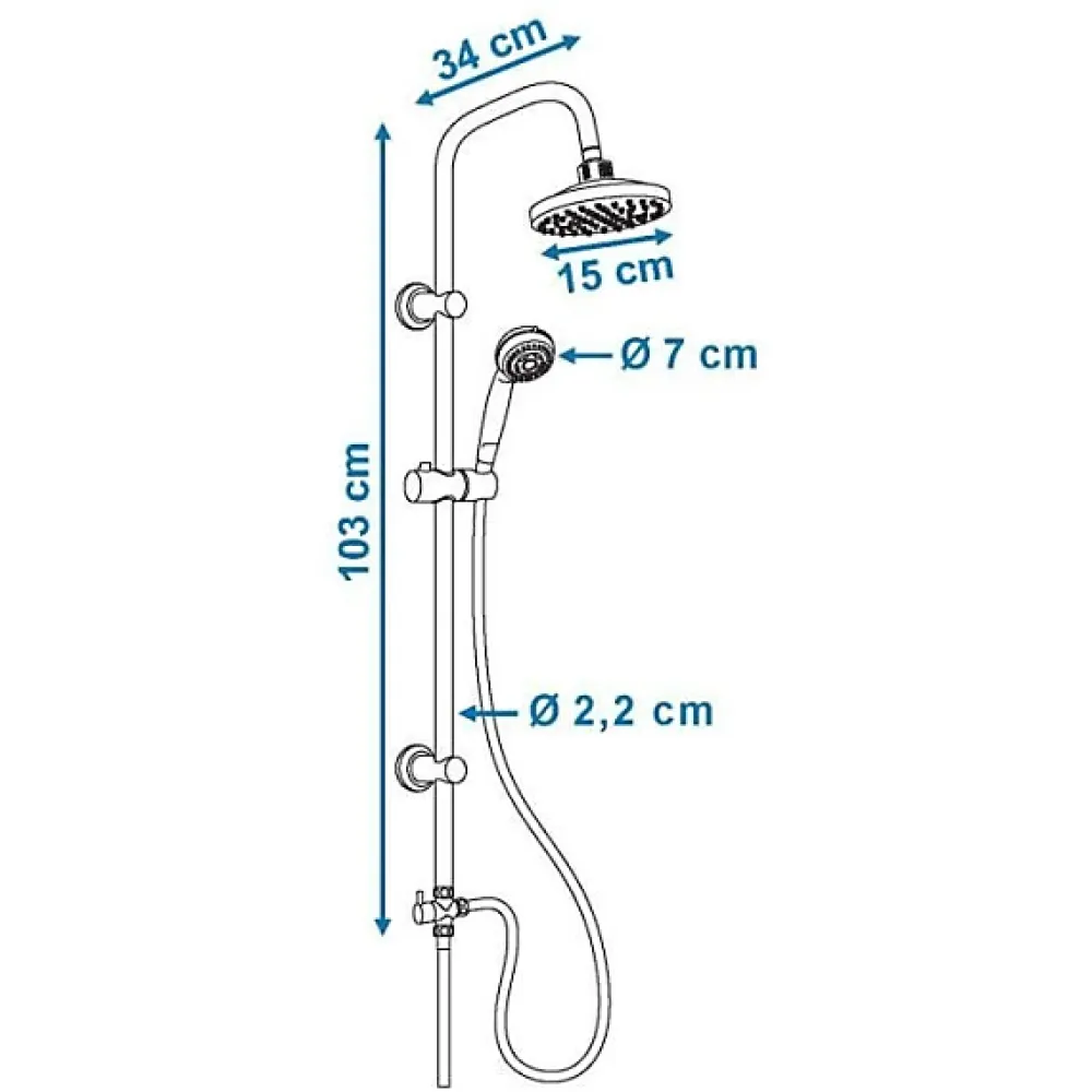 Colonne De Douche Thermostatique|Rousseau Colonne de douche sans robinet Sonora