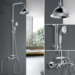 Rousseau Colonne de douche avec robinet mélangeur Retro - Chrome