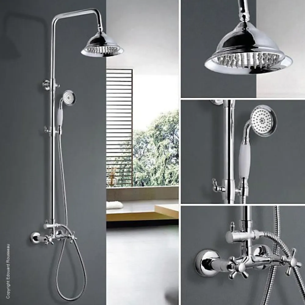 Rousseau Colonne de douche avec robinet mélangeur Retro - Chrome
