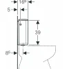 Wc Suspendu|Geberit Réservoir double touche NF alimentation latérale blanc - - 128.317.11.5