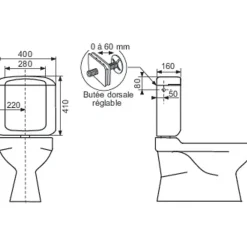 Chasse D'Eau|Regiplast Réservoir WC - REGILUX - - Simple débit - Bas