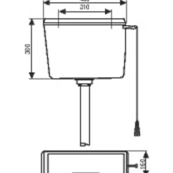 Chasse D'Eau|Regiplast Réservoir WC - Série 1300 - - Haut