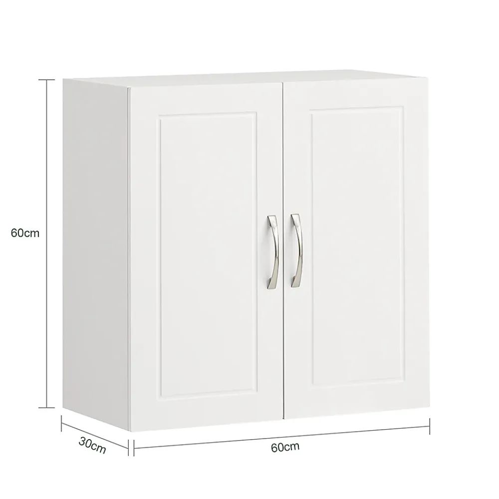 Armoire De Salle De Bains|Meuble De Salle De Bains Faible Profondeur|Sobuy Salle de Bain Suspendue Placard Commode Murale, 2 Portes, FRG231-W,
