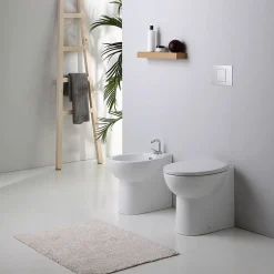 Wc À Poser|Kiamami Valentina Sanitaires Au Sol Paire De Wc Et Bidet En Céramique - Patascoss