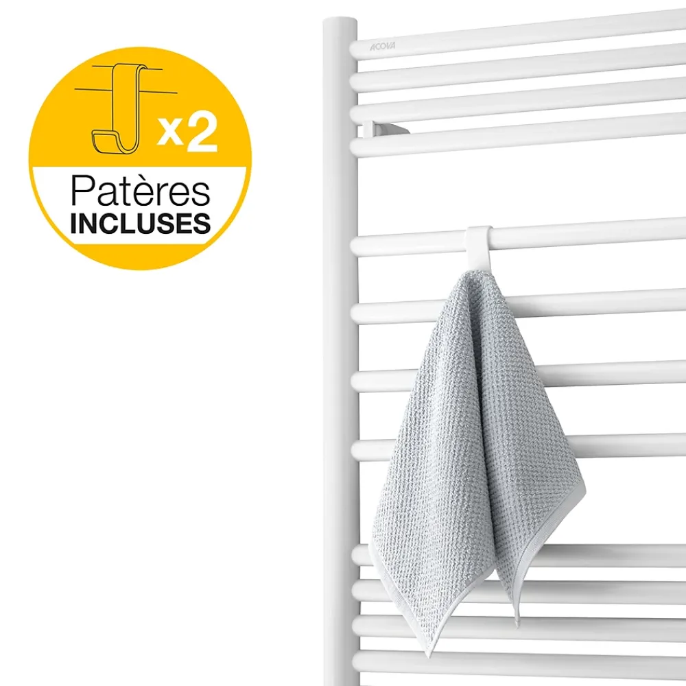 Acova Sèche serviette eau chaude Angora gris 795W