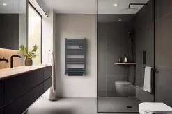 Sèche-Serviettes Soufflant|Carrera Sèche serviette électrique Alani gris + soufflerie 1500W