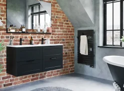 Sèche-Serviettes Électrique|Sauter Sèche serviette électrique Asama II noir 500W