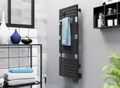 Sauter Sèche serviette électrique Asama II anthracite + soufflerie 1500W