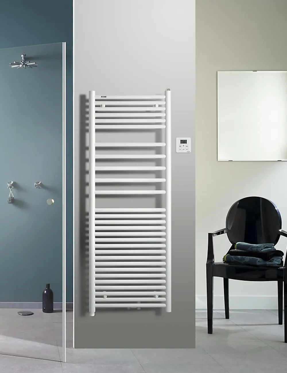 Acova Sèche serviette mixte électrique 300W / eau chaude 615W Angora