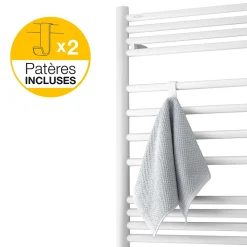 Acova Sèche serviette mixte électrique 300W / eau chaude 615W Angora
