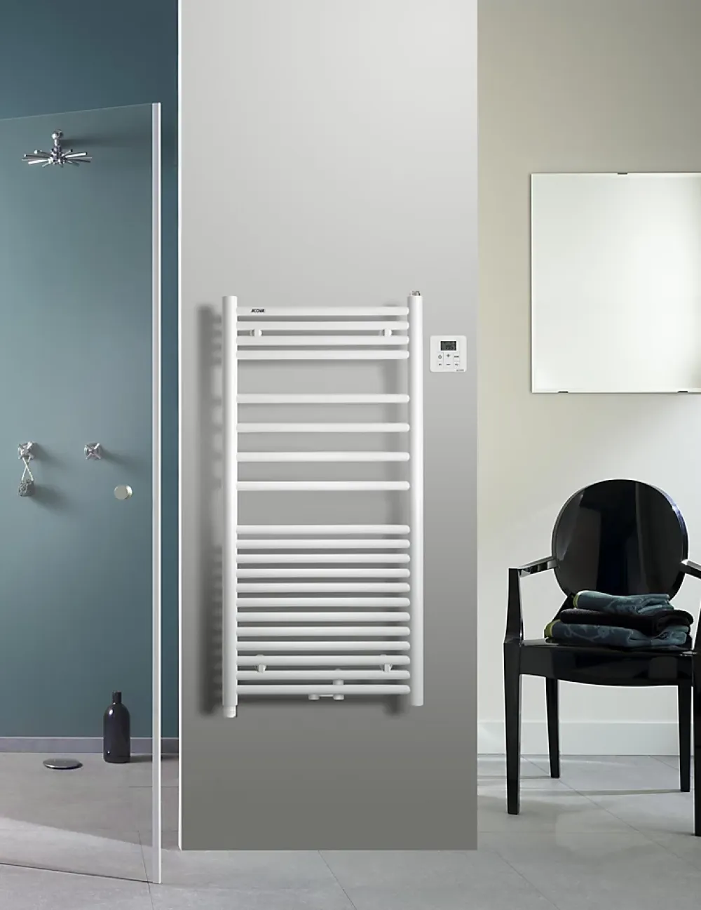 Sèche-Serviettes Mixte|Acova Sèche serviette mixte électrique 300W / eau chaude 460W Angora