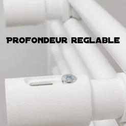 Sèche-Serviettes Électrique|Autres Sèche serviette salle de bain eau chaude FINIMETAL Tahiti 257 W blanc 55 x 50 Cm