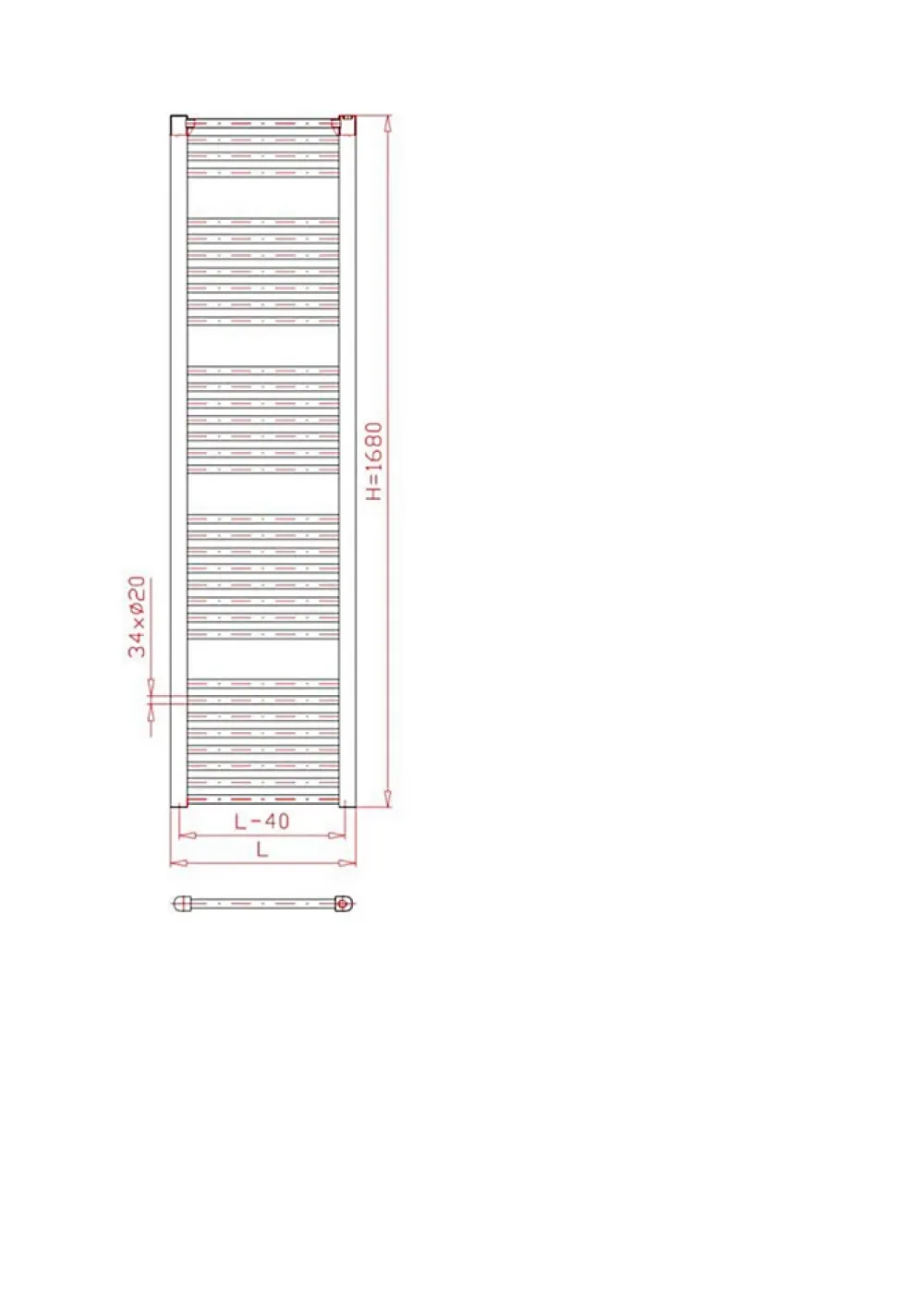 Sèche-Serviettes Électrique|Siko Sèche serviette Thermal Trend blanc 168x60 cm (KD6001680)