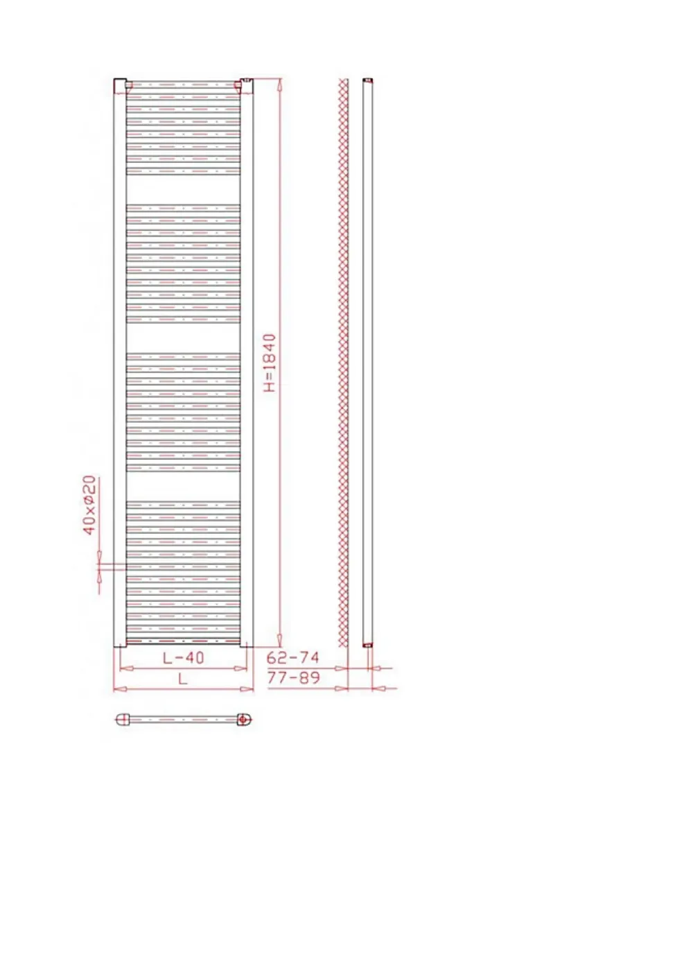 Siko Sèche serviette Thermal Trend blanc 185x60 cm (KD6001850)