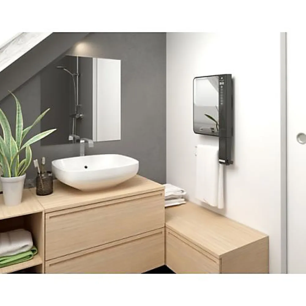 Sèche-Serviettes Soufflant|Thermor Sèche serviettes électrique miroir ILLICO 3 avec soufflant 800+1000W 491374