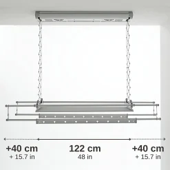 Foxydry Sèche-linge électrique mural 122x57x30cm alu Air 120