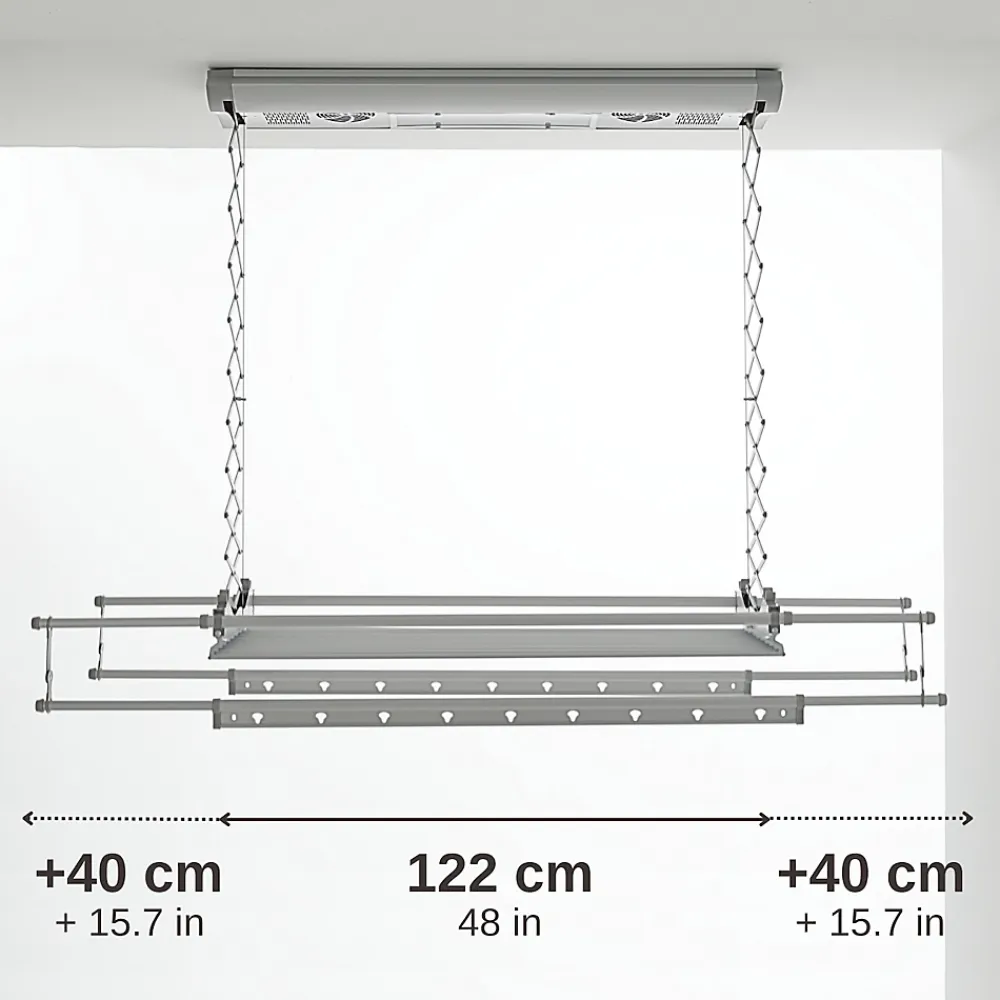 Foxydry Sèche-linge électrique mural 122x57x30cm alu Air 120