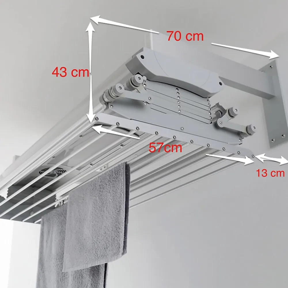 Foxydry Sèche-linge électrique mural 122x57x30cm alu Air 120