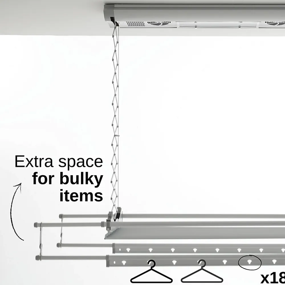Foxydry Sèche-linge électrique mural 122x57x30cm alu Air 120