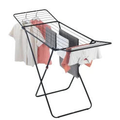 Etendoir À Linge|Wenko Sèche-linge pliable à bras design Champion - 18 m d'étendage - Noir