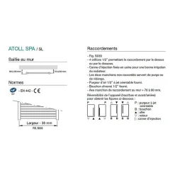 Acova Sèches serviettes - Atoll Spa 839W - SL-150-060