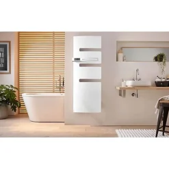 Sèche-Serviettes Mixte|Atlantic Sèche-serviette connecté mât à gauche SERENIS 1750W blanc - - 850512