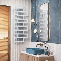 Matisere Sèche-serviette eau chaude blanc de 655mm de haut et 400mm de large - 316 Watt - BOO655/400ZXB
