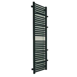 Matisere Sèche-serviette eau chaude noir de 1700mm de haut et 400mm de large - 703 Watt - LIM1700/400ZXN