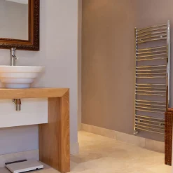 Sèche-Serviettes Eau Chaude|Matisere Sèche-serviette eau chaude chromé de 1479mm de haut et 600mm de large - 559 Watt - DOM1479/600SXCROK