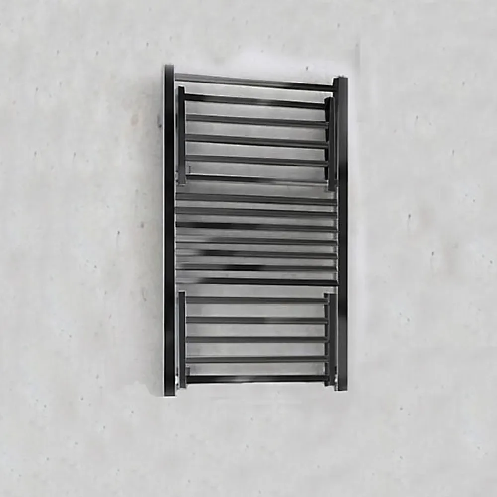 Sèche-Serviettes Eau Chaude|Deltacalor Sèche-serviette eau chaude noir de 1372mm de haut et 480mm de large - 500 Watt - STEND19/1372/480/N
