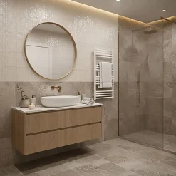Matisere Sèche-serviette eau chaude blanc de 900mm de haut et 500mm de large - 388 Watt - FIO900/500SXB