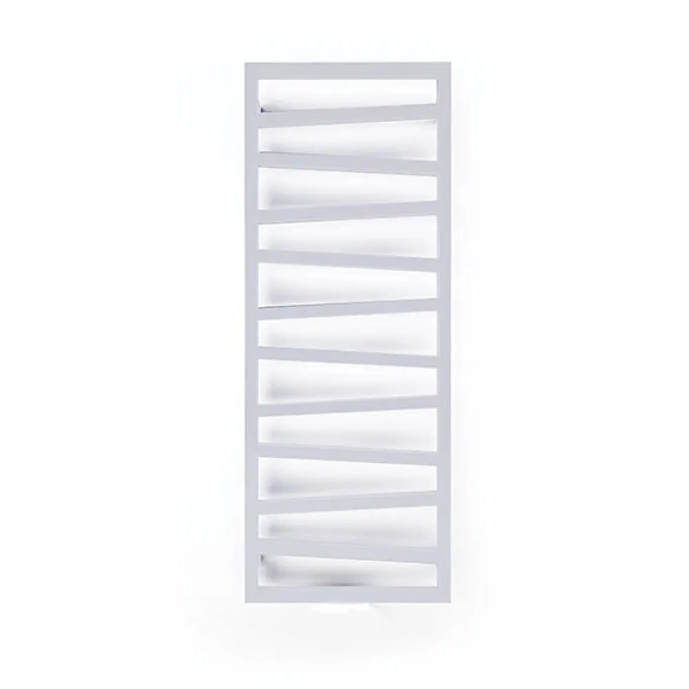 Matisere Sèche-serviette eau chaude blanc de 600mm de haut et 500mm de large - 245 Watt - ZIG600/500ZXB