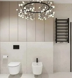 Sèche-Serviettes Eau Chaude|Matisere Sèche-serviette eau chaude noir de 1680mm de haut et 500mm de large - 618 Watt - SIM1680/500ZXN