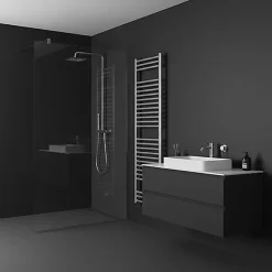Sèche-Serviettes Eau Chaude|Matisere Sèche-serviette eau chaude chromé de 1260mm de haut / 500mm de large - 387 Watt - BON1260/500SXCRO