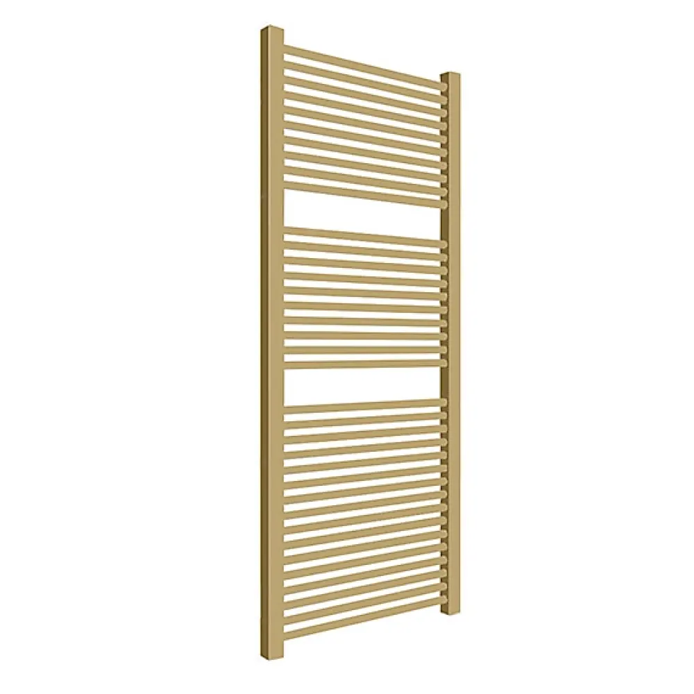 Matisere Sèche-serviette eau chaude doré de 1335mm de haut et 530mm de large - 715 Watt - MIK1335/530SXBRA