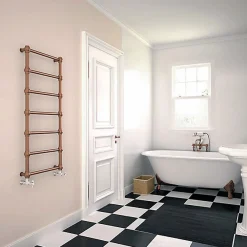 Sèche-Serviettes Eau Chaude|Matisere Sèche-serviette eau chaude cuivre de 1170mm de haut et 504mm de large - 210 Watt - RET1170/504SXCOP