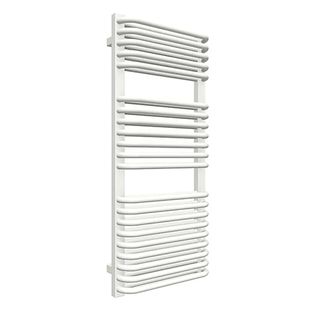 Sèche-Serviettes Eau Chaude|Matisere Sèche-serviette eau chaude blanc de 1260mm de haut et 640mm de large - 1173 Watt - TYT1260/640SXB