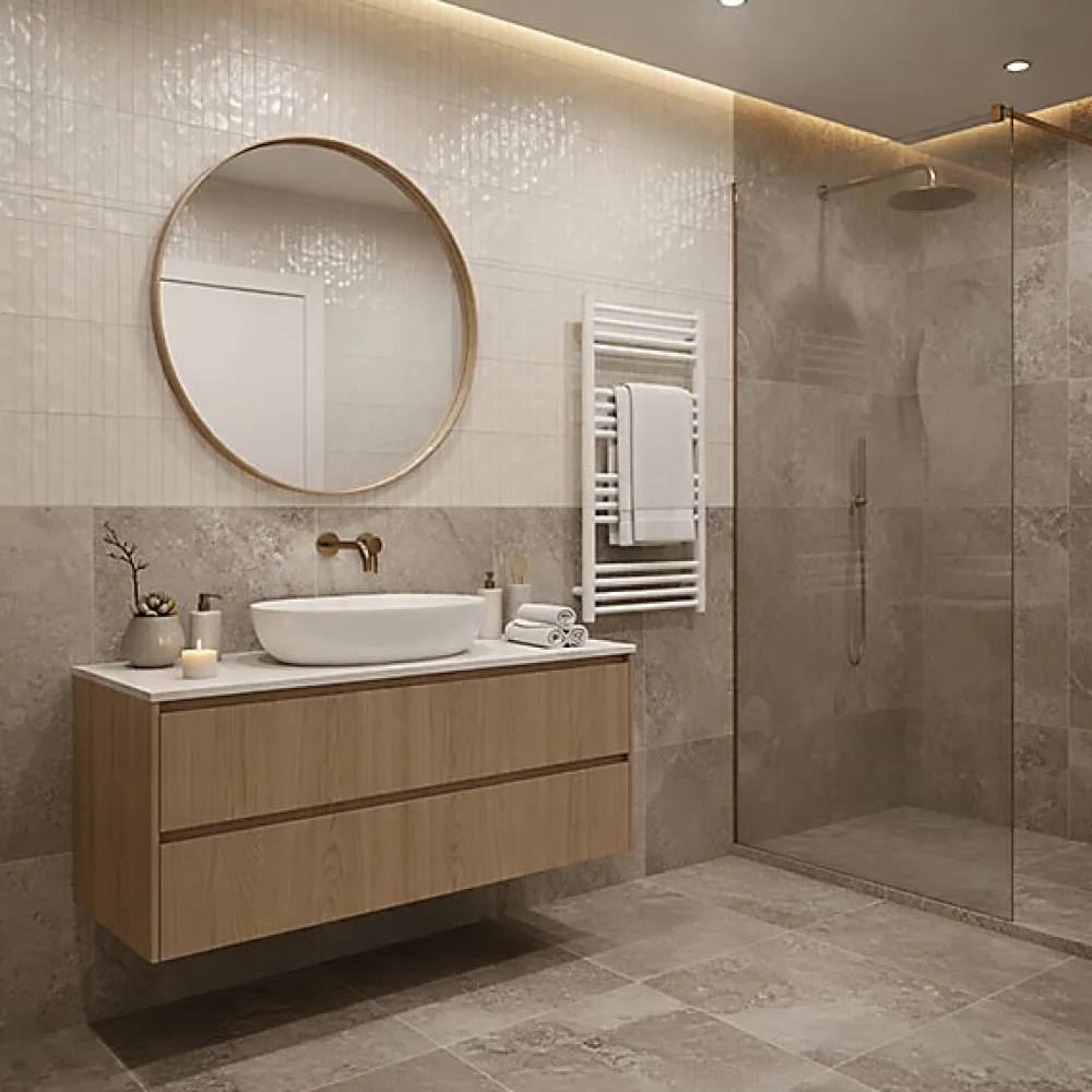 Matisere Sèche-serviette eau chaude blanc de 660mm de haut et 630mm de large - 350 Watt - FIO660/630SXB