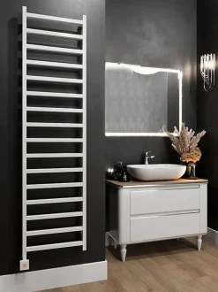Sèche-Serviettes Électrique|Matisere Sèche-serviette électrique blanc - (HxL) 960x500mm - 400 Watts - 400 Watt - SIM960-500E1B