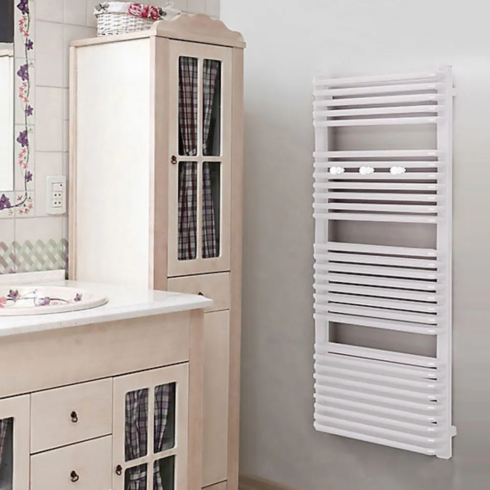 Matisere Sèche-serviette électrique blanc de 1020mm de haut et 540mm de large - 800 Watt - TYT1020/540E8BBLO