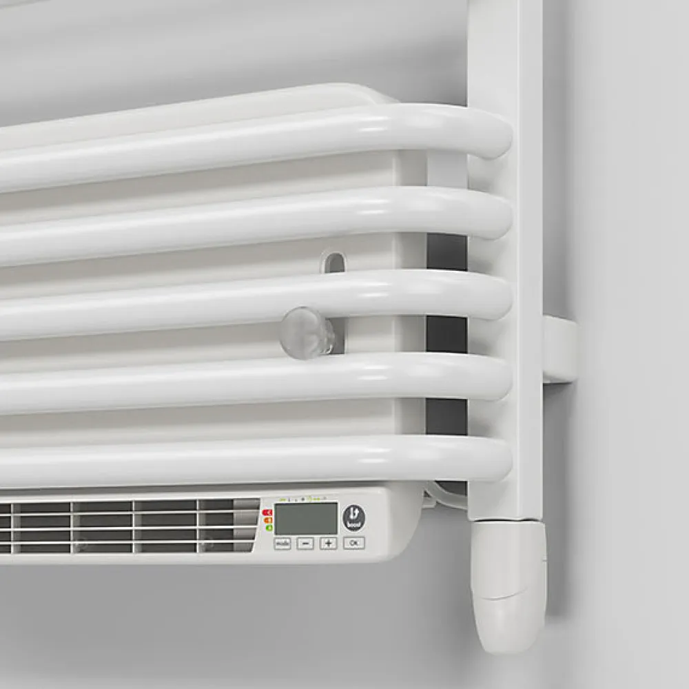Sèche-Serviettes Soufflant|Matisere Sèche-serviette électrique blanc de 1140mm de haut et 500mm de large - 600 Watt - ALE1140/500E8BBLO