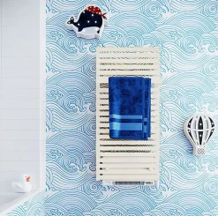 Matisere Sèche-serviette électrique blanc de 1320mm de haut et 500mm de large - 800 Watt - CIT1320/500E8BBLO