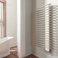 Matisere Sèche-serviette électrique blanc de 1620mm de haut et 400mm de large - 800 Watt - MIC1620/400E8SOABB