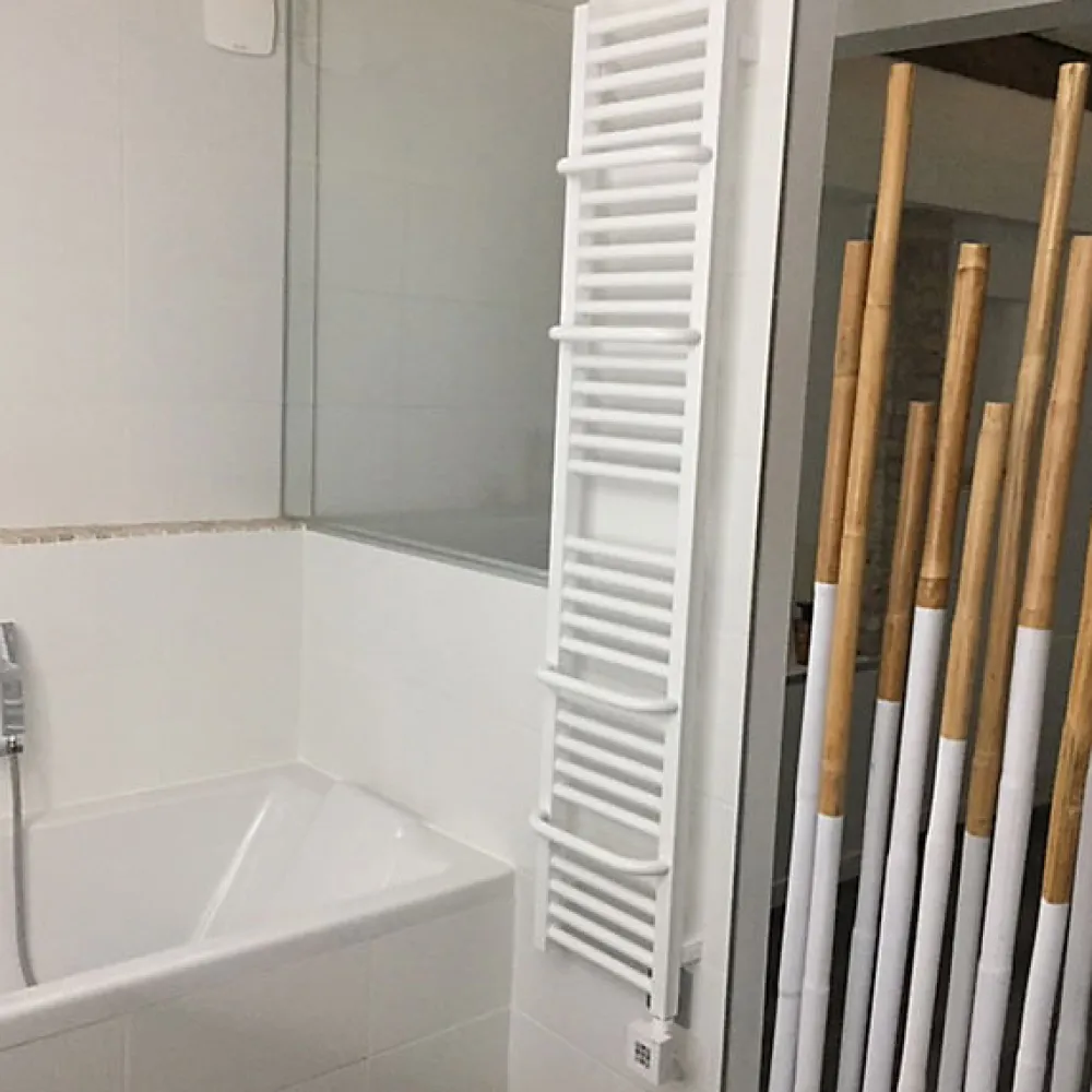 Sèche-Serviettes Électrique|Matisere Sèche-serviette électrique blanc programmable - HxL 500x300mm - 120 Watt - LIM500/300E1BP