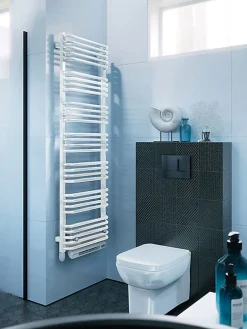 Sèche-Serviettes Soufflant|Matisere Sèche-serviette électrique blanc de 760mm de haut et 600mm de large - 500 Watt - ALE760/600E8BBLO