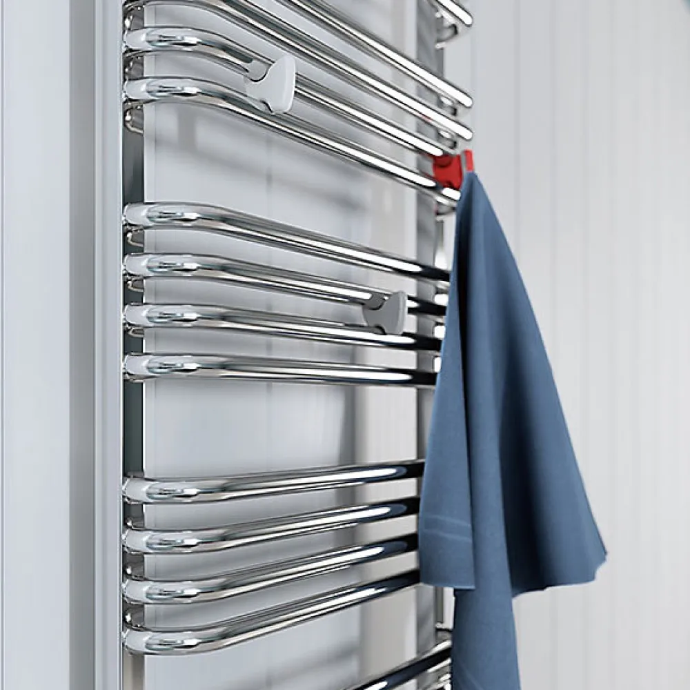 Matisere Sèche-serviette électrique chromé - (HxL) 1140x600 mm - 600 Watts - 600 Watt - ALE1140-600E1CRO