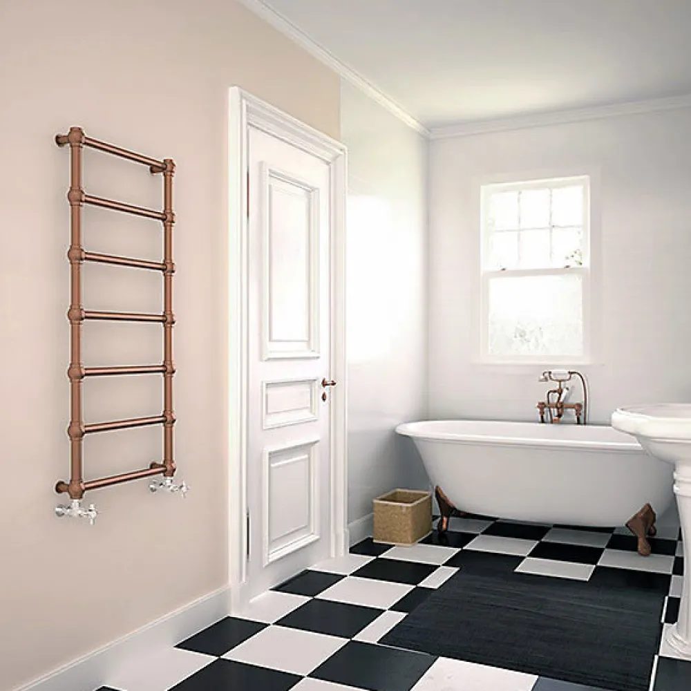 Matisere Sèche-serviette électrique cuivré - (HxL) 1540x504 mm - 100 (Watts) - 300 Watt - RET1540-504E1COP