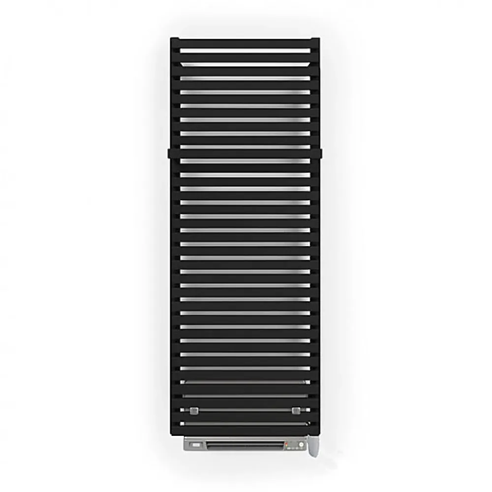 Sèche-Serviettes Soufflant|Matisere Sèche-serviette électrique noir de 1320mm de haut et 500mm de large - 800 Watt - CIT1320/500E8NBLO
