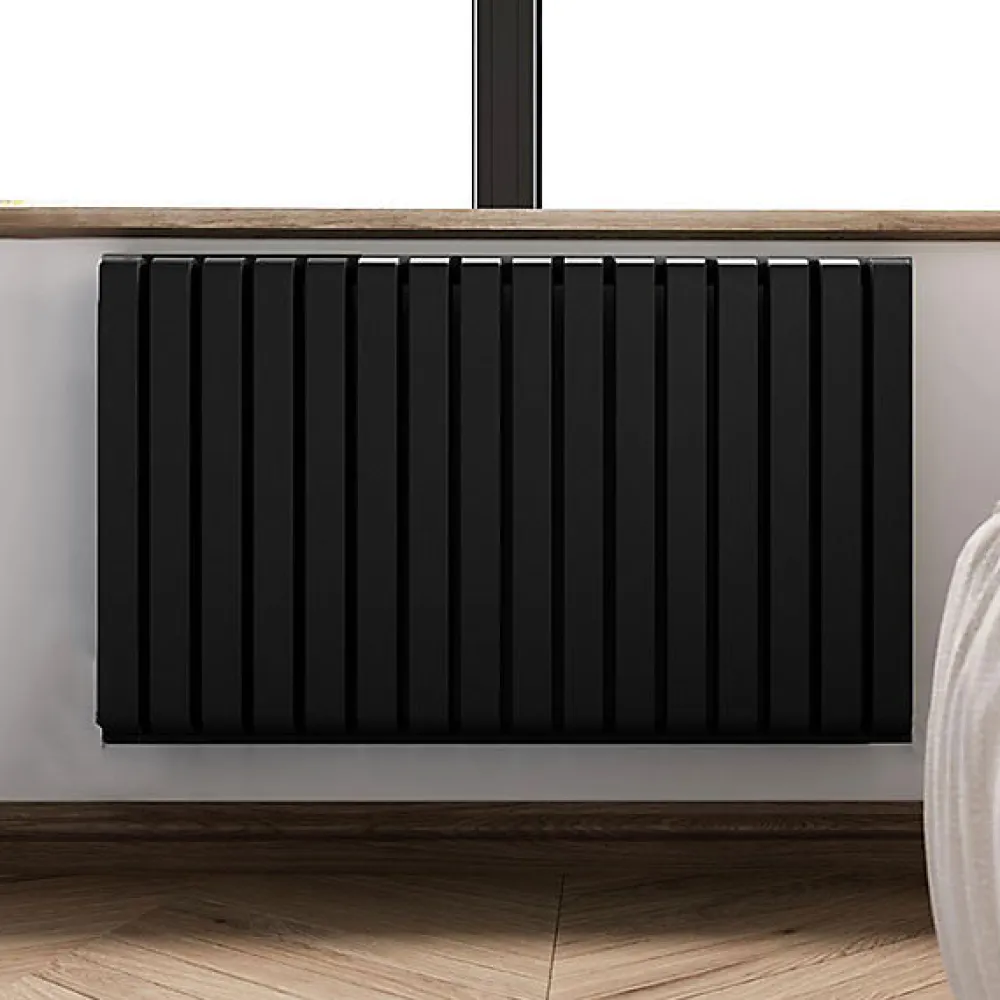 Sèche-Serviettes Électrique|Matisere Sèche-serviette électrique noir thermostat wifi - HxL 630x1825mm - 2000 Watt - WAR630/1825ROE8NW