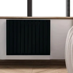 Sèche-Serviettes Électrique|Matisere Sèche-serviette électrique noir thermostat wifi - HxL 630x1565mm - 1500 Watt - WAR630/1565ROE8NW